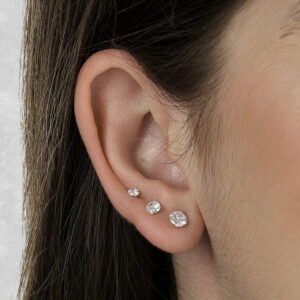 Trio de Ponto de Luz Redondo em Prata 925